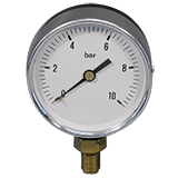 Manometer 0-10 bar, 1/4 ``